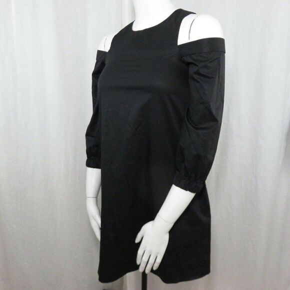 NEW TIBI NEW YORK 4 STRUCTURED CREPE CUT OUT RUFFLE SLEEVE DRESS - Picture 7 of 11